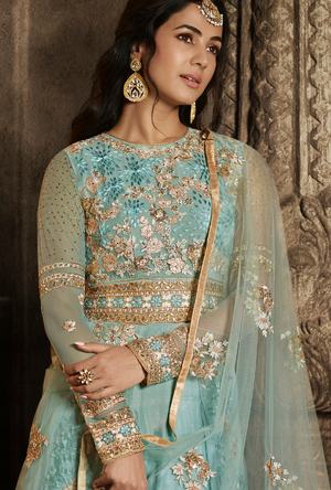 Blue Anarkali Suit