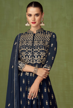 Blue Anarkali Dress