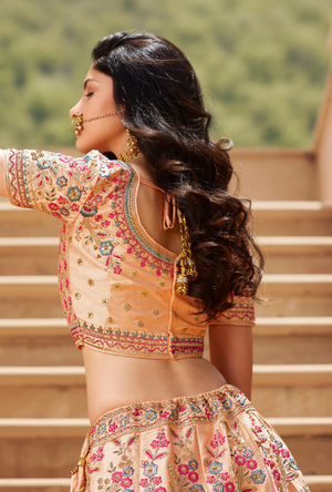 Peach Bridal Lehenga Choli