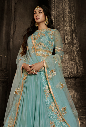 Blue Anarkali Suit