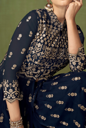 Blue Anarkali Dress