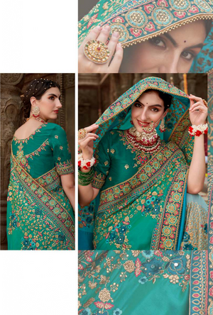 Sea Green Designer Saree