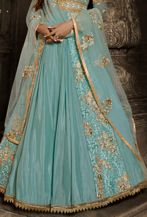 Blue Anarkali Suit