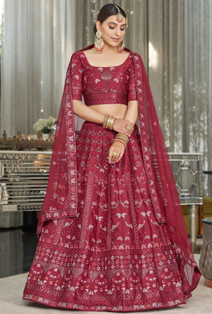 Maroon Bridesmaid Lehenga