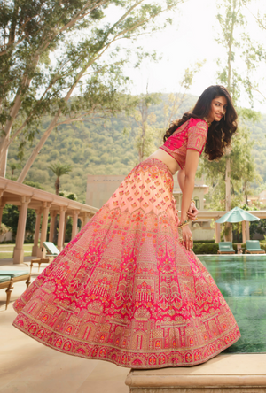 Pink Bridal Lehenga Choli