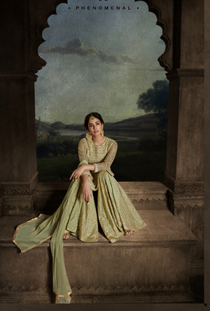 Green Anarkali Suit