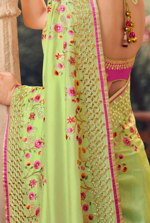 Liril Green Designer Saree