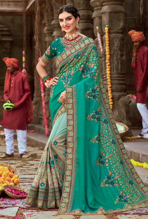 Sea Green Designer Saree