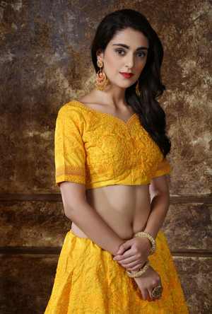 Yellow Bridesmaids Lehenga Choli - Desi Royale