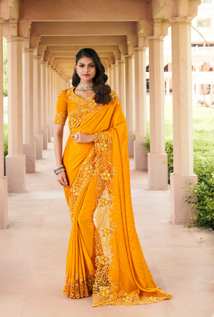 Orange Designer Saree