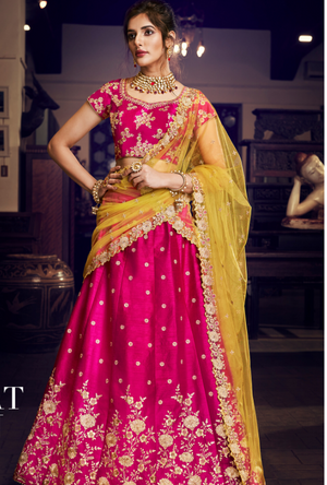 Rani Pink Lehenga Choli - Desi Royale