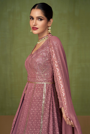 Pink Anarkali Dress