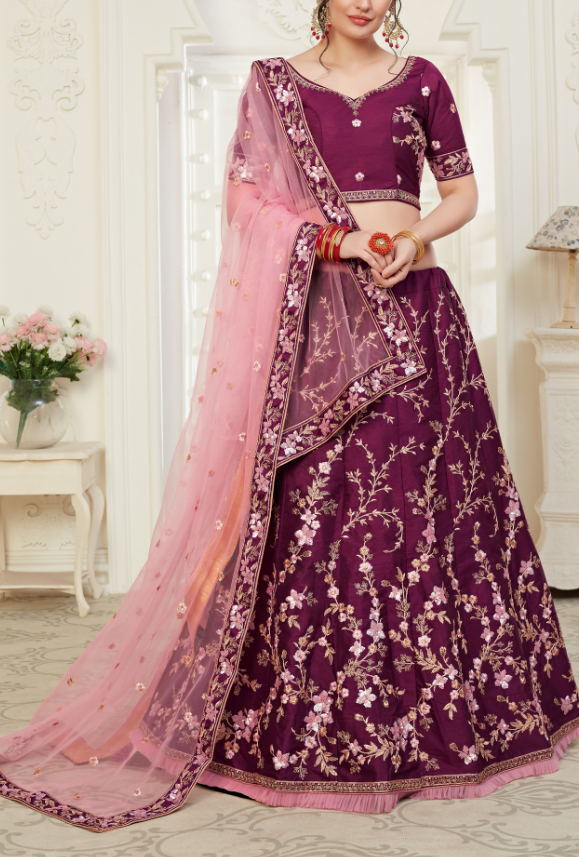 Maroon Lehenga Choli