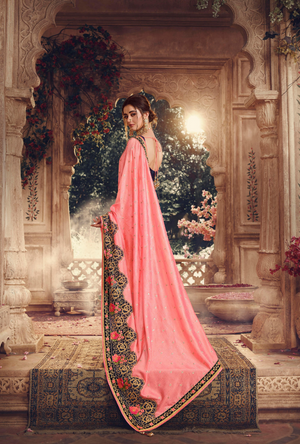 Pink Designer Saree