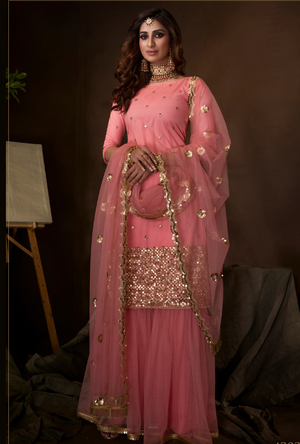 Pink Sharara Suit