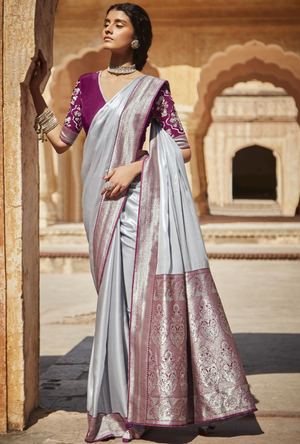 Purple Designer Saree