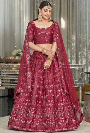 Maroon Bridesmaid Lehenga