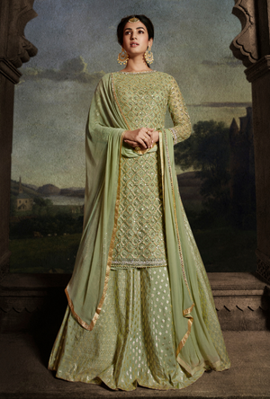 Green Anarkali Suit