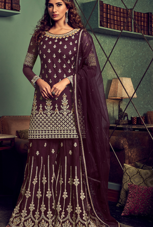 Purple Sharara Suit