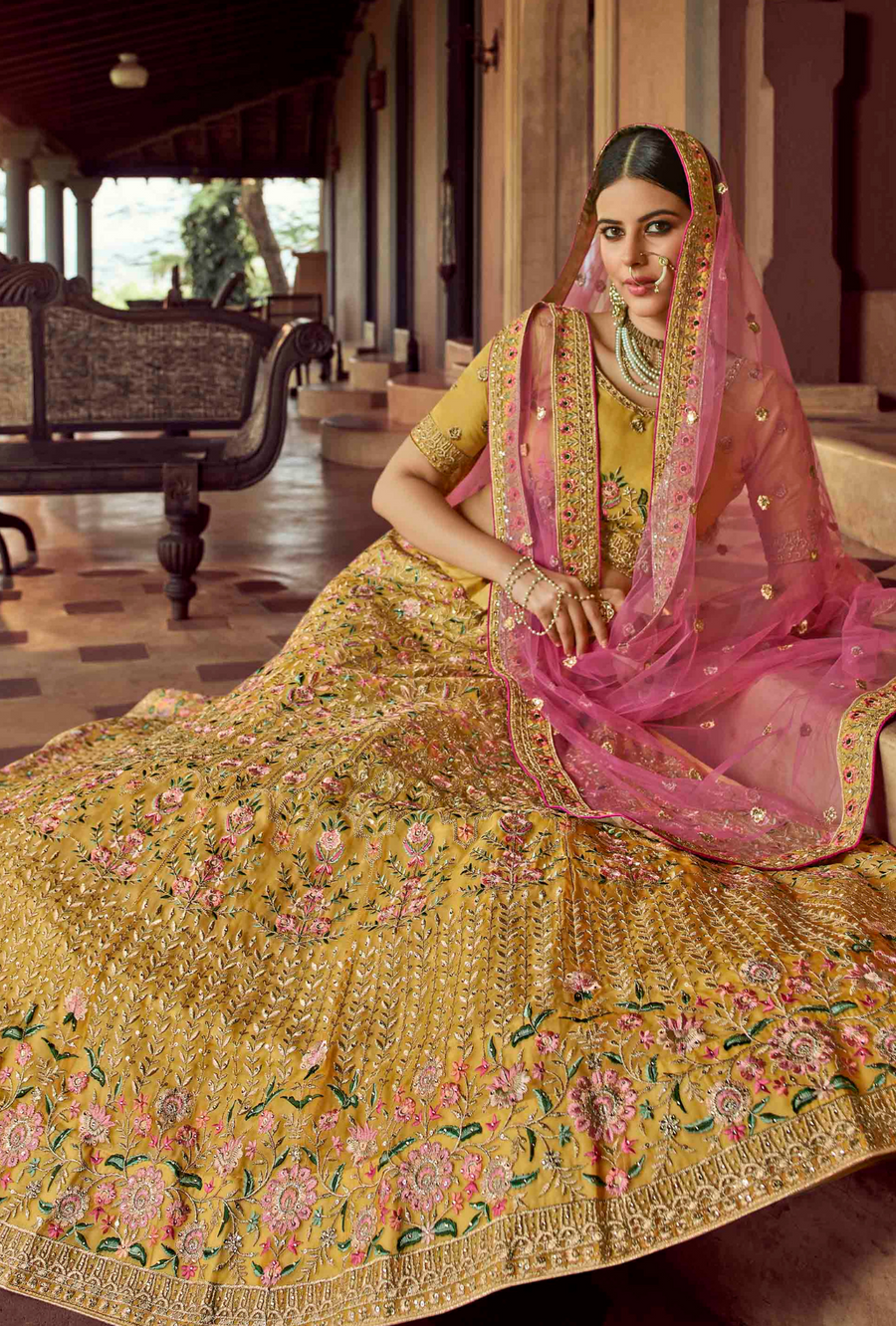 Mustard Lehenga Choli