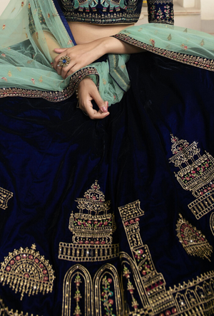 Blue Lehenga Choli - Desi Royale