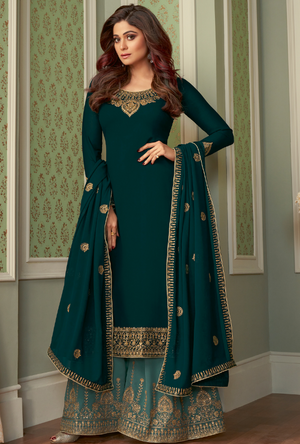 Green Palazzo Suit