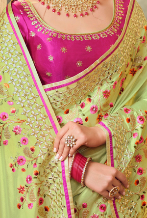 Liril Green Designer Saree