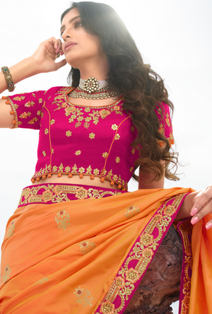 Orange Designer Saree