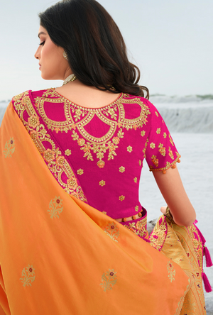 Orange Designer Saree