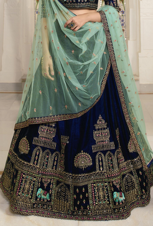 Blue Lehenga Choli - Desi Royale