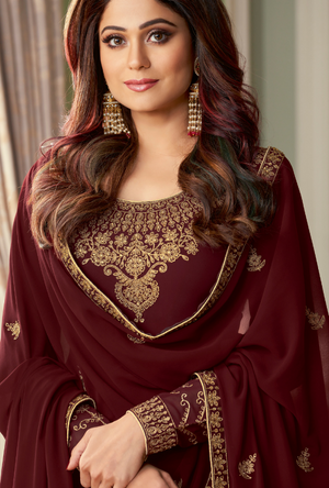 Maroon Palazzo Suit