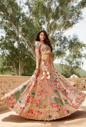 Baby Pink Bridal Lehenga Choli