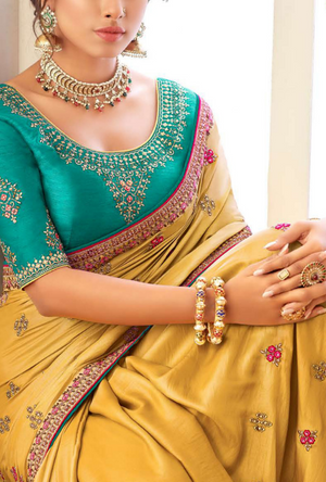 Mustard Silk Saree