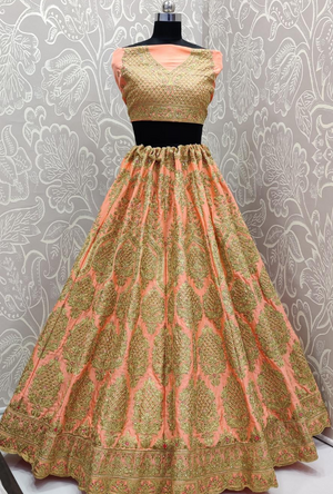 Peach Lehenga Choli