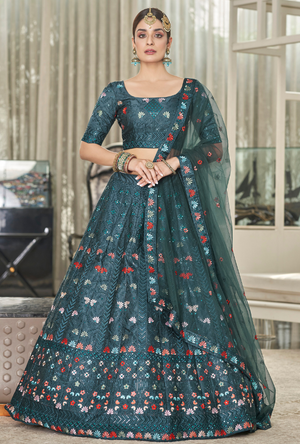 Blue Bridesmaid Lehenga