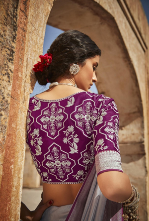 Purple Designer Saree