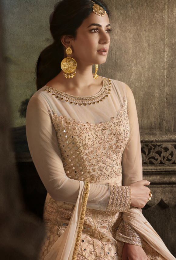 Peach Anarkali Suit