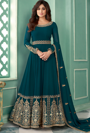 Blue Anarkali Suit