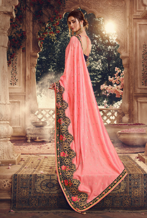 Pink Designer Saree