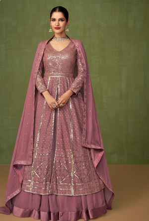 Pink Anarkali Dress