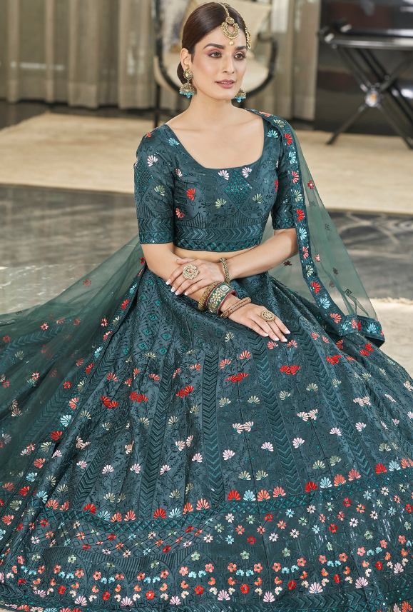 Blue Bridesmaid Lehenga