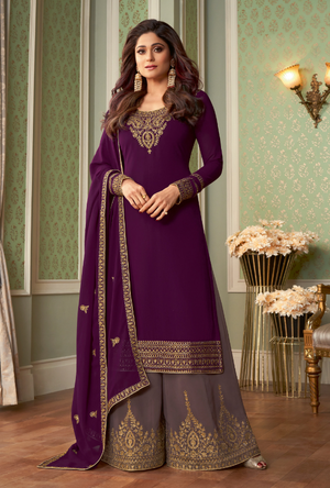 Purple Palazzo Suit