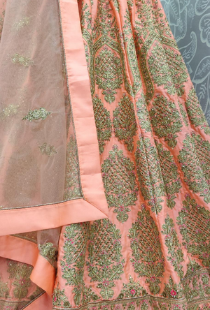 Peach Lehenga Choli