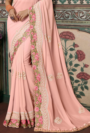 Baby Pink Saree