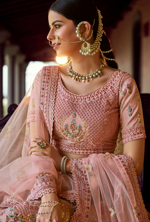 Peach Lehenga Choli