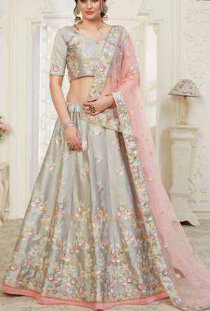 Grey Lehenga Choli