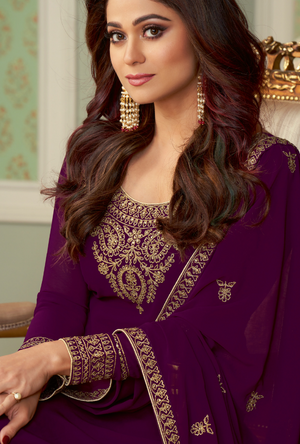 Purple Palazzo Suit