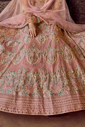 Peach Lehenga Choli