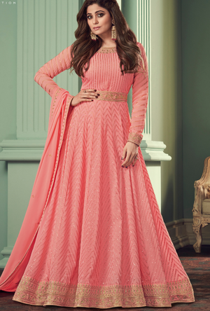 Pink Anarkali Dress