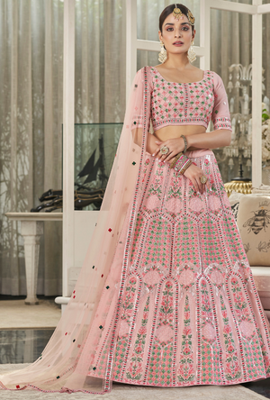 Pink Bridesmaid Lehenga